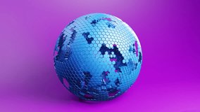 Sphere 3d geometric video animation background. Looping 3D motion graphics design