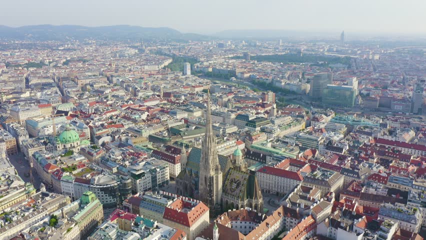 Inscription on video. Vienna, Austria. St. Stephen