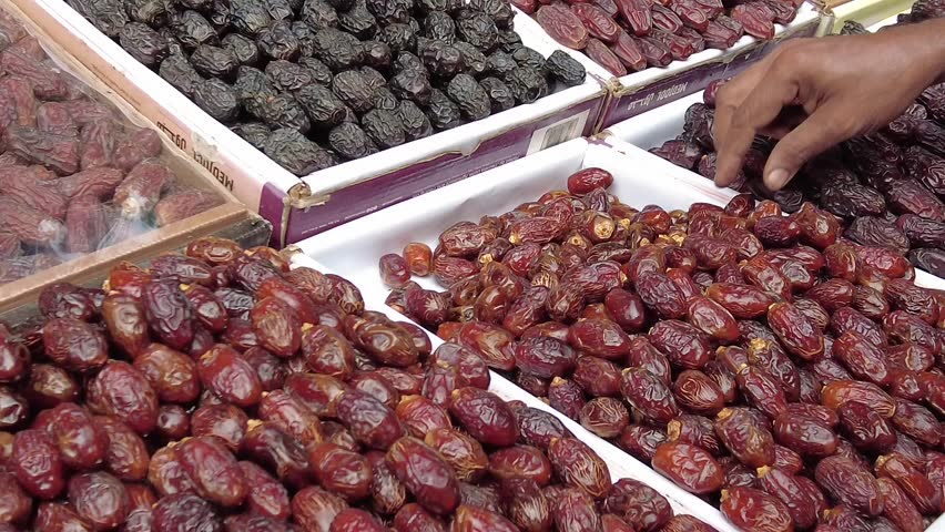  many date fruits display for sale at local market  | Shutterstock HD Video #1099816679