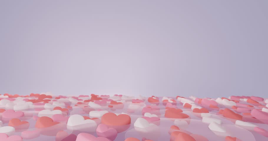 Hearts Floating In Water Loop (4K) | Shutterstock HD Video #1099821301
