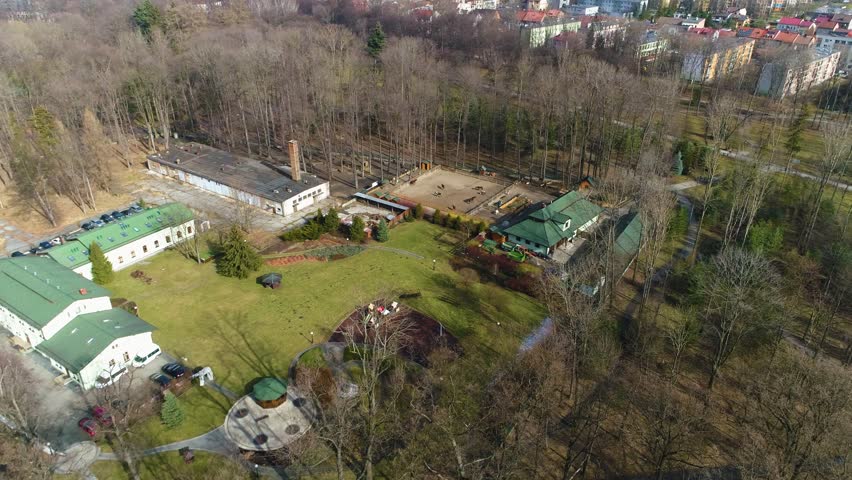 Mini Zoo In Zywiec. Polish Aerial View
