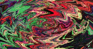 Glitch Psychedelic Abstract Background Of Trippy Art - Seamless VJ loop 