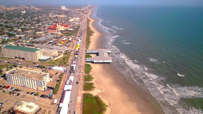 City of Galveston Texas from above - aerial view