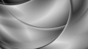 Abstract grey smoke waves elegant background. Seamless looping monochrome smooth motion design. Video animation Ultra HD 4K 3840x2160
