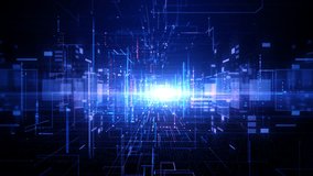 Technology Digital Data Abstract Background, Data Analysis and Access to Digital Data, Digital Cyberspace with Particles and Digital Data Network Connections, 4k Animation - Powered by Shutterstock - Get 15% off with code: PIKWIZARD15