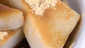 Kuzumochi Japanese traditional sweets, video clip