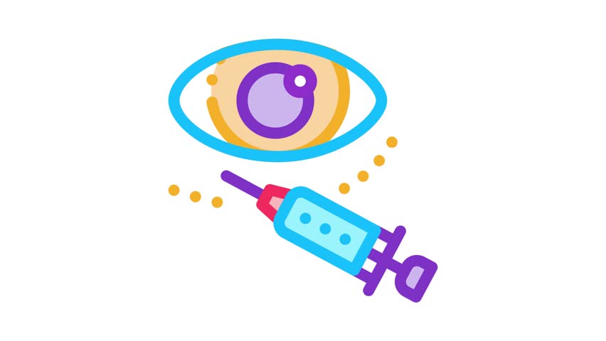 Eye Cosmetology Injection Icon Animation | Shutterstock HD Video #1099849437