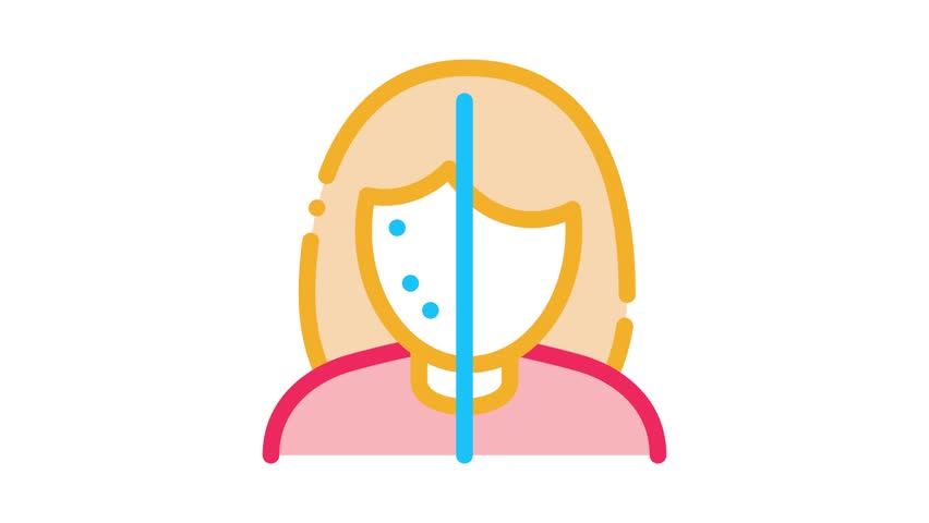 Skin Face Before and After Icon Animation | Shutterstock HD Video #1099849455