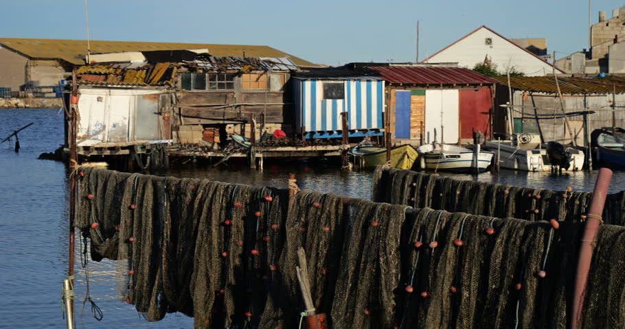 Pointe Courte, traditional fishing distric in Sete, Occitan in France