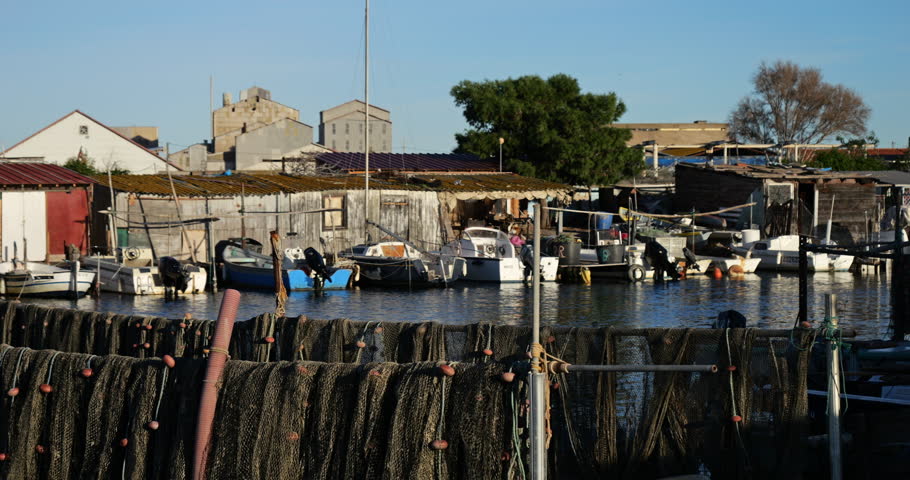 Pointe Courte, traditional fishing distric in Sete, Occitan in France