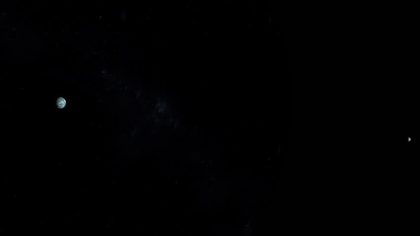 Real distance between the moon and the earth | Shutterstock HD Video #1099854299