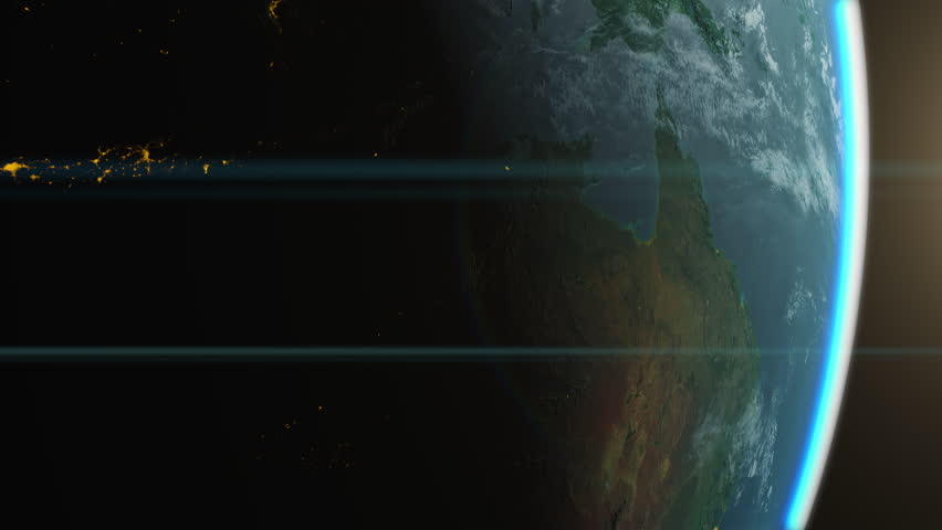 Rotate Earth and view of the morning in Australia | Shutterstock HD Video #1099854359