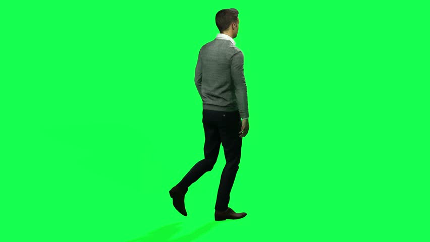 Male teacher on green screen walking animated rendered in chroma key in 3D school | Shutterstock HD Video #1099854861
