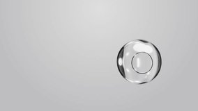 3d video render modern motion design wallpaper with gray monochrome abstract art glass grey silver transparent liquid aqua meta ball metal water substance deformation metaball transformation process