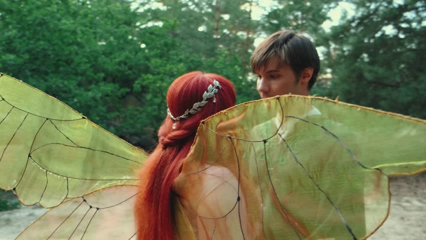 couple fall in love look into each other