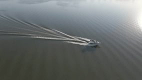 Boat on a lake - Drone Video - D-Cinelike