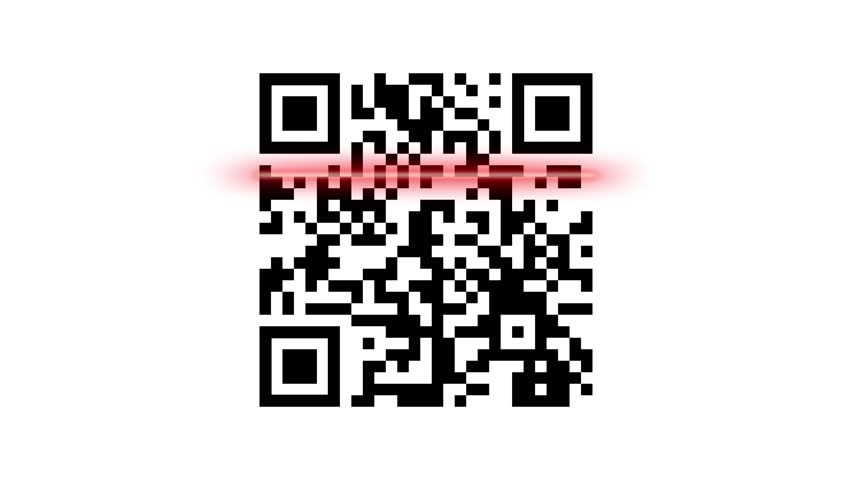 QR code being scanned with a red laser. Seamless looping animation of electronic qr code scanner process with red laser - Powered by Shutterstock - Get 15% off with code: PIKWIZARD15