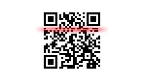 QR code being scanned with a red laser. Seamless looping animation of electronic qr code scanner process with red laser - Powered by Shutterstock - Get 15% off with code: PIKWIZARD15