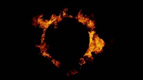 Super slow motion of fire circle isolated on black background. Filmed on high speed cinema camera, 1000 fps. - Powered by Shutterstock - Get 15% off with code: PIKWIZARD15