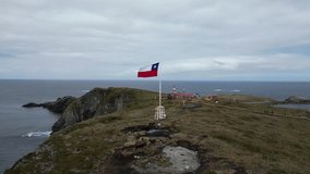 an amazing view of the Cape Horn and the chilean flag - Powered by Shutterstock - Get 15% off with code: PIKWIZARD15
