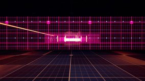 Neon futuristic tech indoor pink future sci-fi videogame VJ trippy 4K ultra HD
