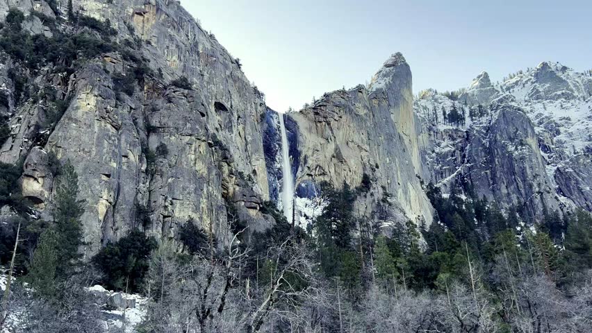 Bridalveil fall in yosemite national park