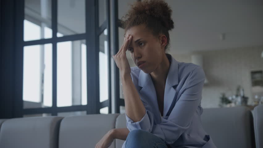 Upset businesswoman, stressed woman low angle portrait | Shutterstock HD Video #1099916745