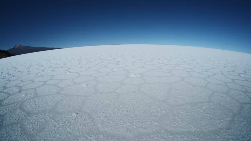 Uyuni salt flat surface in Bolivia