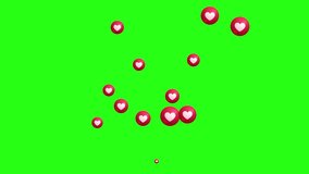 Social media Emoji Animated Love Heart on Green Screen Background. 4K Social media icon symbol animation - Powered by Shutterstock - Get 15% off with code: PIKWIZARD15
