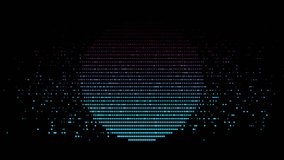 Blue purple dotted circle shape abstract futuristic tech background. Seamless looping motion design. Video animation Ultra HD 4K 3840x2160 - Powered by Shutterstock - Get 15% off with code: PIKWIZARD15