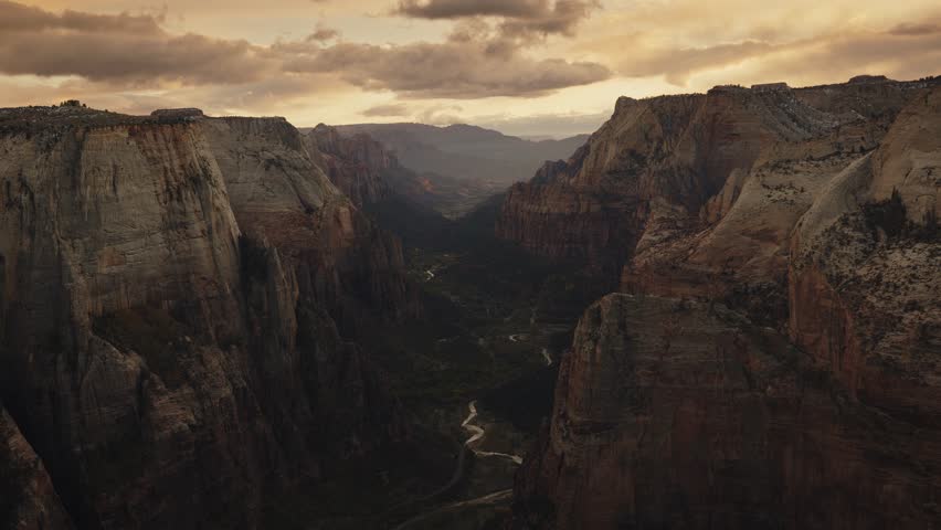 Scenic view of river in zion canyon at sunset, springdale, utah, united states