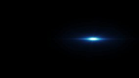 Abstract blue optical lens flares light streaks shine ray moving from left to right side animation on black background. 4K seamless dynamic kinetic bright star illustration flash light rays effect - Powered by Shutterstock - Get 15% off with code: PIKWIZARD15