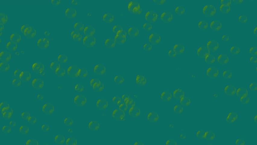 3D yellow bubbles constantly rise up on green background 60fps. Abstract festive background for advertising, congratulations, text, Mother day, Valentine, Christmas, Birthday. 3D animation | Shutterstock HD Video #1099966391