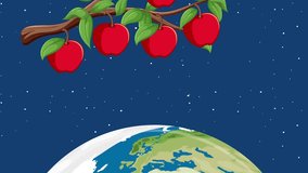 The gravitational force of the earth animation - Powered by Shutterstock - Get 15% off with code: PIKWIZARD15