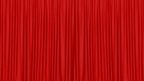 Opening Red Curtain and Stage Animation, Background, with luma Matte, Loop
