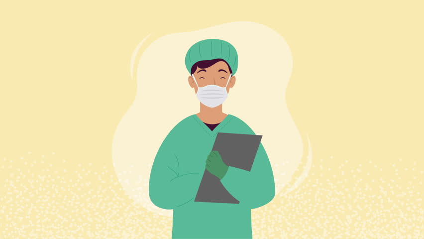Male doctor surgeon character animation ,4k video animated | Shutterstock HD Video #1099985513