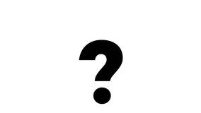 Question mark icon. Question jumping. 2d Animation, cartoon, illustration, clip art, vector. Web symbol black and white. - Powered by Shutterstock - Get 15% off with code: PIKWIZARD15