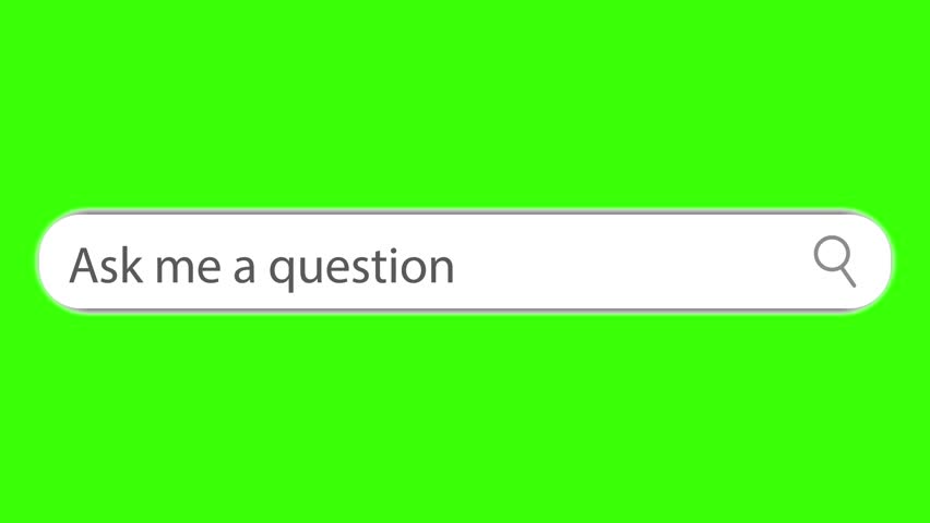 Typing ask me question search as keyword in search bar in search engine. Health care, social issue and news concept b-roll footage. People search ask me question.