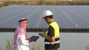 Footage 4K: Middle Eastern Arabs inspecting solar farms with engineers - Powered by Shutterstock - Get 15% off with code: PIKWIZARD15