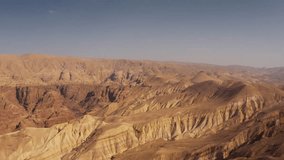Aerial, Wadi Araba Region, Jordan. Graded and stabilized version. 