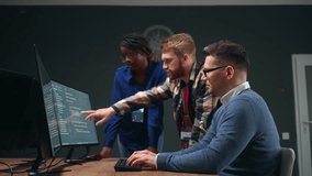 three multiethnic persons discussing database project in office, programmers and data analysts team - Powered by Shutterstock - Get 15% off with code: PIKWIZARD15