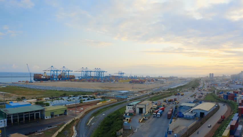 Awesome Sunset at the Tema port in Ghana