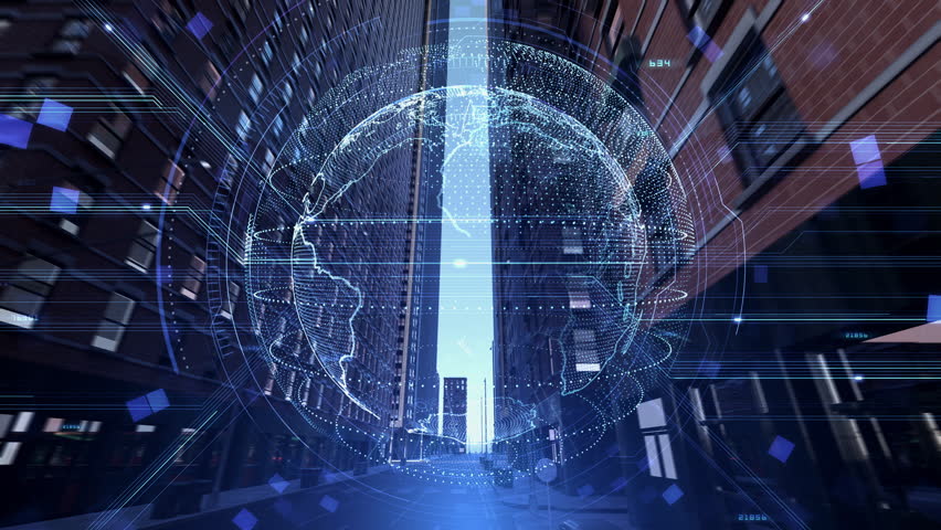 Smart City Artificial intelligence Network Building Technology CG animation background  Royalty-Free Stock Footage #1100010553