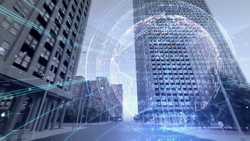 Smart City Artificial intelligence Network Building Technology CG animation background  | Shutterstock HD Video #1100010583