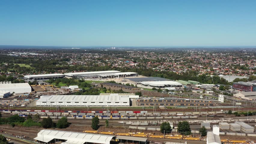 Auburn train station in Western Sydney of Australia – passenger transport 4k.
