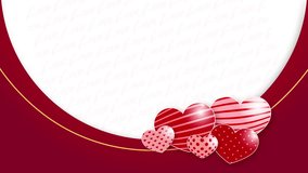 Romantic shapes of love hearts. White blank empty background for text. Social media greeting post template. - Powered by Shutterstock - Get 15% off with code: PIKWIZARD15