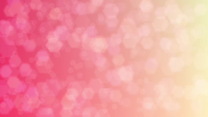 Motion graphics. Beautiful harmonic colored abstract bachground with hexagon shaped bokeh pattern