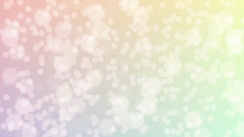 Motion graphics. Beautiful harmonic colored abstract bachground with hexagon shaped bokeh pattern