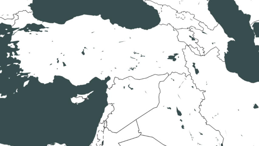 Turkey-Syria earthquake animation, Turkey-Syria country map animation, Earthquake waves, Map animation , epicenter, Turkey map, Gaziantep Royalty-Free Stock Footage #1100042421