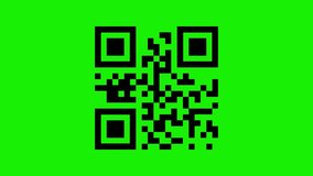 Sequence of QR codes on a green background. QR code being scanned with a red laser - Powered by Shutterstock - Get 15% off with code: PIKWIZARD15